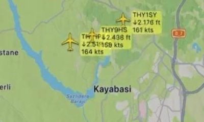 İstanbul Havalimanı’na 3 THY uçağı aynı anda iniş yaptı